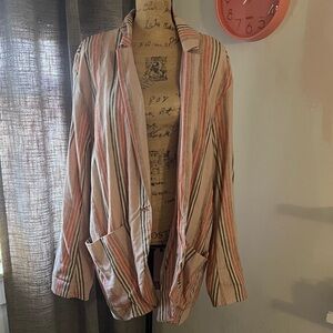 Free People Multicolor Striped Blazer